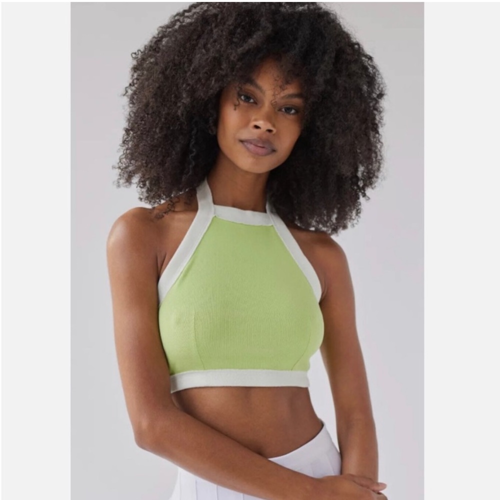 urban outfitters BDG green crop top w/ open back NWT